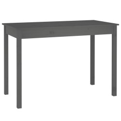 Tavolo da Pranzo Grigio 110x55x75 cm in Legno Massello di Pino