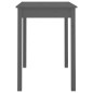 Tavolo da Pranzo Grigio 110x55x75 cm in Legno Massello di Pino