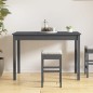 Tavolo da Pranzo Grigio 110x55x75 cm in Legno Massello di Pino