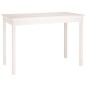 Tavolo da Pranzo Bianco 110x55x75 cm in Legno Massello di Pino Tavolo da Pranzo Bianco 110x55x75 cm in Legno Massello di Pino