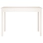 Tavolo da Pranzo Bianco 110x55x75 cm in Legno Massello di Pino Tavolo da Pranzo Bianco 110x55x75 cm in Legno Massello di Pino