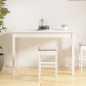 Tavolo da Pranzo Bianco 110x55x75 cm in Legno Massello di Pino Tavolo da Pranzo Bianco 110x55x75 cm in Legno Massello di Pino