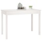 Tavolo da Pranzo Bianco 110x55x75 cm in Legno Massello di Pino Tavolo da Pranzo Bianco 110x55x75 cm in Legno Massello di Pino