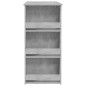 Tavolino da Bar con Portaoggetti Grigio Cemento 102x50x103,5 cm