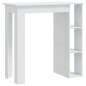 Tavolino da Bar con Ripiani Bianco Lucido 102x50x103,5 cm Tavolino da Bar con Ripiani Bianco Lucido 102x50x103,5 cm