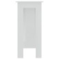 Tavolino da Bar con Ripiani Bianco Lucido 102x50x103,5 cm Tavolino da Bar con Ripiani Bianco Lucido 102x50x103,5 cm