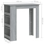 Tavolo Bar con Ripiani Grigio Sonoma 102x50x103,5cm Truciolato Tavolo Bar con Ripiani Grigio Sonoma 102x50x103,5cm Truciolato