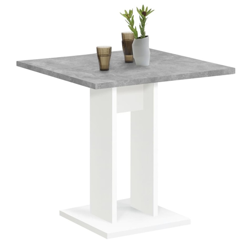 FMD Tavolo da Pranzo 70 cm Grigio Cemento e Bianco FMD Tavolo da Pranzo 70 cm Grigio Cemento e Bianco