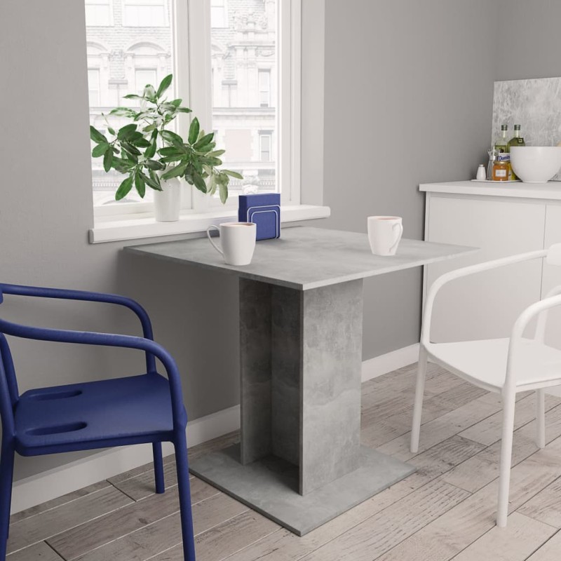 Tavolo da Pranzo Grigio Cemento 80x80x75 cm in Truciolato Tavolo da Pranzo Grigio Cemento 80x80x75 cm in Truciolato