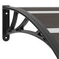 vidaXL Pensilina per Porta Nera 200x75 cm in PC vidaXL Pensilina per Porta Nera 200x75 cm in PC
