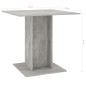 Tavolo da Pranzo Grigio Cemento 80x80x75 cm in Truciolato Tavolo da Pranzo Grigio Cemento 80x80x75 cm in Truciolato