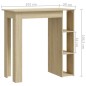 Tavolino da Bar con Ripiani Sonoma 102x50x103,5cm in Truciolato Tavolino da Bar con Ripiani Sonoma 102x50x103,5cm in Truciolato
