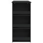 Tavolino da Bar con Ripiani Nero 102x50x103,5 cm in Truciolato