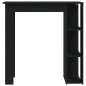 Tavolino da Bar con Ripiani Nero 102x50x103,5cm in Truciolato Tavolino da Bar con Ripiani Nero 102x50x103,5cm in Truciolato