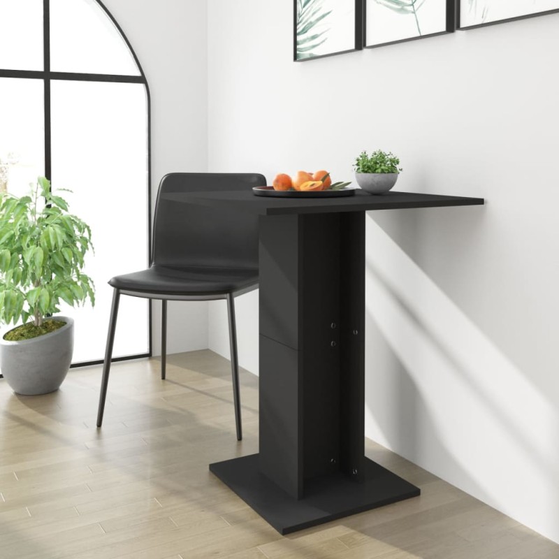 Tavolo da Bistrot Nero 60x60x75 cm in Truciolato Tavolo da Bistrot Nero 60x60x75 cm in Truciolato