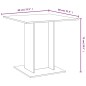vidaXL Tavolo da Pranzo rovere fumo 80x80x75 cm Legno Multistrato vidaXL Tavolo da Pranzo rovere fumo 80x80x75 cm Legno Multistrato