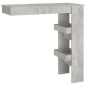 Bancone da Muro Grigio Cemento 102x45x103,5 cm Legno Compensato Bancone da Muro Grigio Cemento 102x45x103,5 cm Legno Compensato