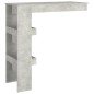 Bancone da Muro Grigio Cemento 102x45x103,5 cm Legno Compensato Bancone da Muro Grigio Cemento 102x45x103,5 cm Legno Compensato