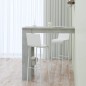 Bancone da Muro Grigio Cemento 102x45x103,5 cm Legno Compensato Bancone da Muro Grigio Cemento 102x45x103,5 cm Legno Compensato