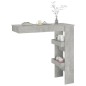 Bancone da Muro Grigio Cemento 102x45x103,5 cm Legno Compensato Bancone da Muro Grigio Cemento 102x45x103,5 cm Legno Compensato