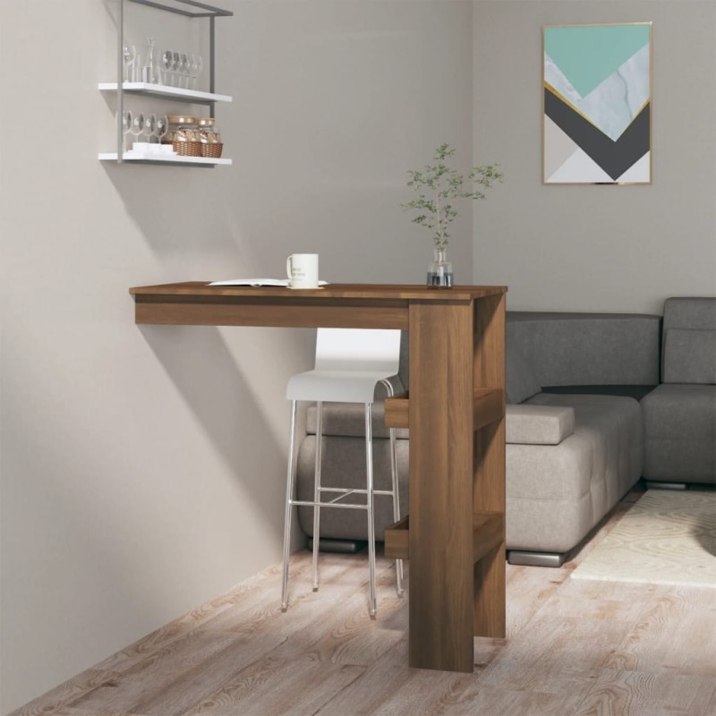 Bancone da Muro Rovere Marrone 102x45x103,5cm Legno Multistrato Bancone da Muro Rovere Marrone 102x45x103,5cm Legno Multistrato