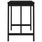 Tavolo da Bar Nero 140x80x110 cm in Legno Massello di Pino Tavolo da Bar Nero 140x80x110 cm in Legno Massello di Pino