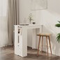 Tavolino da Bar con Ripiani Bianco 102x50x103,5cm in Truciolato Tavolino da Bar con Ripiani Bianco 102x50x103,5cm in Truciolato