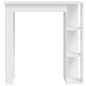 Tavolino da Bar con Ripiani Bianco 102x50x103,5cm in Truciolato Tavolino da Bar con Ripiani Bianco 102x50x103,5cm in Truciolato