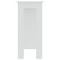 Tavolino da Bar con Ripiani Bianco 102x50x103,5cm in Truciolato Tavolino da Bar con Ripiani Bianco 102x50x103,5cm in Truciolato
