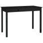 Tavolo da Pranzo Nero 110x55x75 cm in Legno Massello di Pino Tavolo da Pranzo Nero 110x55x75 cm in Legno Massello di Pino