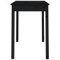 Tavolo da Pranzo Nero 110x55x75 cm in Legno Massello di Pino Tavolo da Pranzo Nero 110x55x75 cm in Legno Massello di Pino