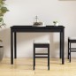 Tavolo da Pranzo Nero 110x55x75 cm in Legno Massello di Pino Tavolo da Pranzo Nero 110x55x75 cm in Legno Massello di Pino