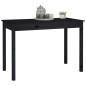 Tavolo da Pranzo Nero 110x55x75 cm in Legno Massello di Pino Tavolo da Pranzo Nero 110x55x75 cm in Legno Massello di Pino