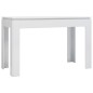 Tavolo da Pranzo Bianco Lucido 120x60x76 cm in Truciolato Tavolo da Pranzo Bianco Lucido 120x60x76 cm in Truciolato