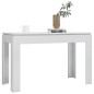 Tavolo da Pranzo Bianco Lucido 120x60x76 cm in Truciolato Tavolo da Pranzo Bianco Lucido 120x60x76 cm in Truciolato