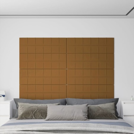 Pannelli Murali 12 pz Marroni 90x30 cm Velluto 3,24 m²