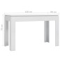 Tavolo da Pranzo Bianco Lucido 120x60x76 cm in Truciolato Tavolo da Pranzo Bianco Lucido 120x60x76 cm in Truciolato