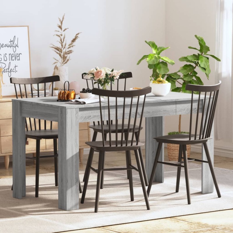Tavolo da Pranzo Grigio Sonoma 140x74,5x76 cm Legno Multistrato Tavolo da Pranzo Grigio Sonoma 140x74,5x76 cm Legno Multistrato