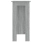 Tavolino da Bar con Ripiani Grigio Sonoma 102x50x103,5 cm