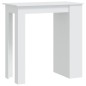 Tavolino da Bar con Mensole Bianco 102x50x103,5 cm Truciolato Tavolino da Bar con Mensole Bianco 102x50x103,5 cm Truciolato