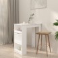 Tavolino da Bar con Mensole Bianco 102x50x103,5 cm Truciolato Tavolino da Bar con Mensole Bianco 102x50x103,5 cm Truciolato