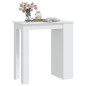 Tavolino da Bar con Mensole Bianco 102x50x103,5 cm Truciolato Tavolino da Bar con Mensole Bianco 102x50x103,5 cm Truciolato