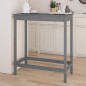 Tavolo da Bar Grigio 100x50x110 cm in Legno Massello di Pino Tavolo da Bar Grigio 100x50x110 cm in Legno Massello di Pino