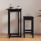 vidaXL Tavolo da Bar Nero 60x60x110 cm in Legno Massello di Pino vidaXL Tavolo da Bar Nero 60x60x110 cm in Legno Massello di Pino