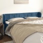 Testiera ad Orecchio Blu Scuro 183x23x78/88 cm in Velluto Testiera ad Orecchio Blu Scuro 183x23x78/88 cm in Velluto