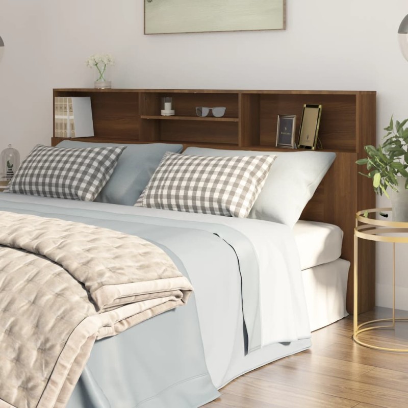 Testiera con Contenitore Rovere Marrone 200x19x103,5 cm Testiera con Contenitore Rovere Marrone 200x19x103,5 cm