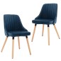 323051 Dining Chairs 2 pcs Blue Velvet 323051 Dining Chairs 2 pcs Blue Velvet