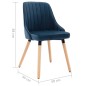 323051 Dining Chairs 2 pcs Blue Velvet 323051 Dining Chairs 2 pcs Blue Velvet