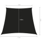 Parasole a Vela in Tela Oxford a Trapezio 3/5x4 m Nero Parasole a Vela in Tela Oxford a Trapezio 3/5x4 m Nero