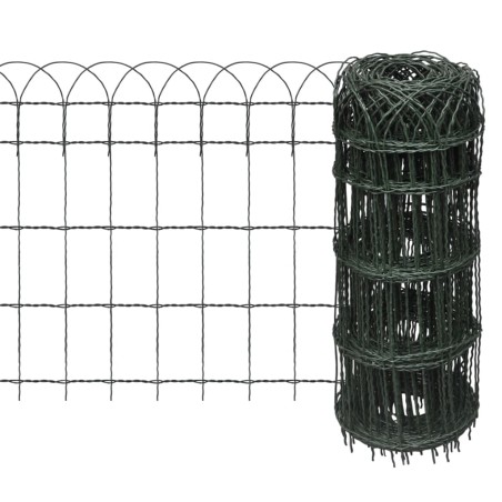 Recinzione per Giardino in Ferro Verniciato a Polvere 10x0,65 m